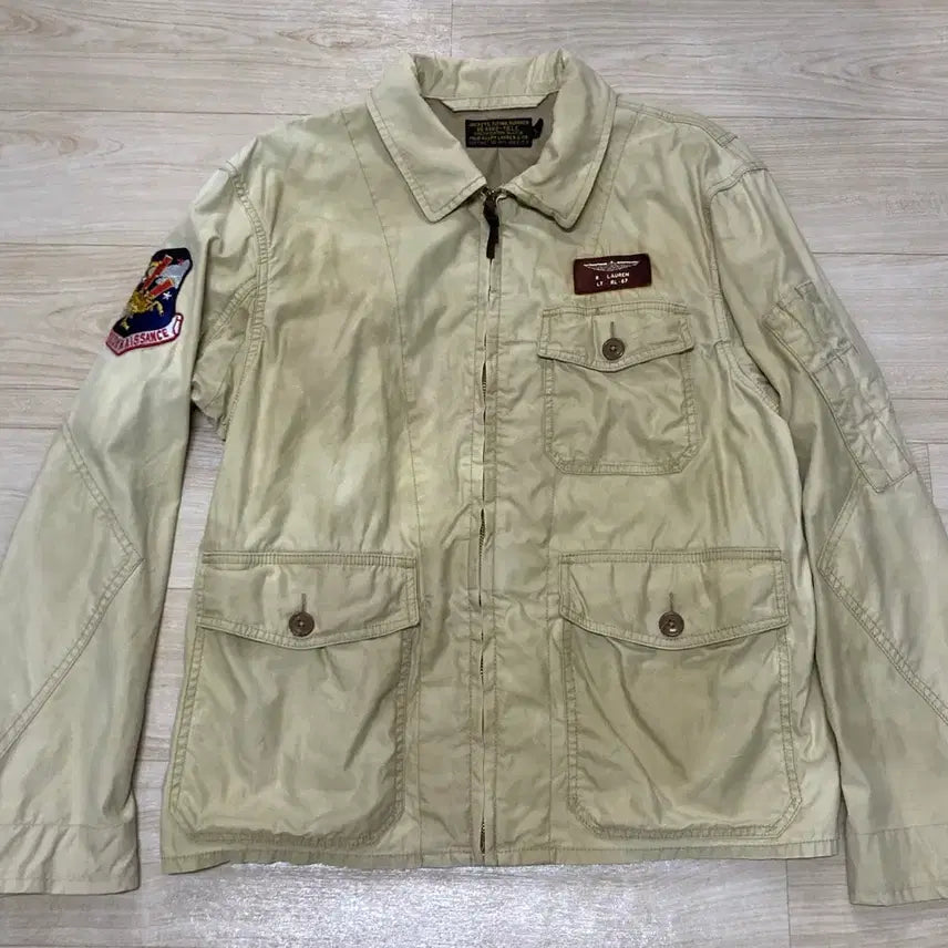 [BUNJANG] Polo Ralph Lauren Sun Fading Flight Jacket Airborne / 폴로랄프로렌 썬페이딩 플라이트쟈켓 에어본