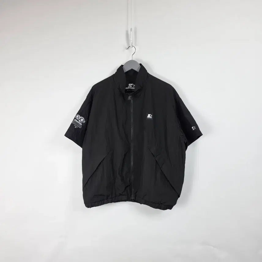[BUNJANG] Starter Black Oversized Zip-Up Jacket (Men's 100-105) / 스타터 반팔 오버핏 집업 자켓 블랙 남 100-105, 260708