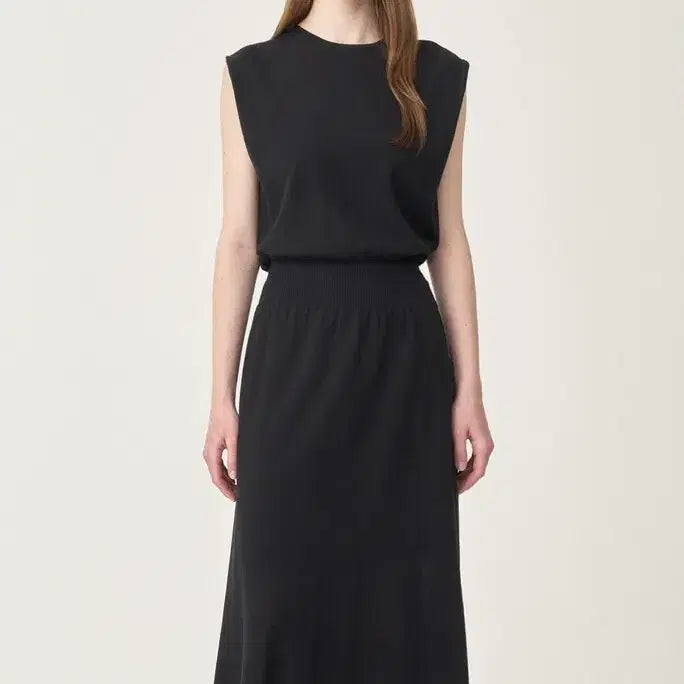 [BUNJANG] The Cashmere Holgarment Cap Sleeve Banding Dress / 더캐시미어 홀가먼트 캡 슬리브 밴딩 원피스 새상품