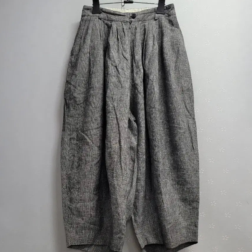 [BUNJANG] Checkered Pattern Wide Trousers / 77)체크 무늬 와이드 마바지