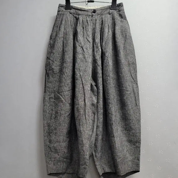 [BUNJANG] Checkered Pattern Wide Trousers / 77)체크 무늬 와이드 마바지