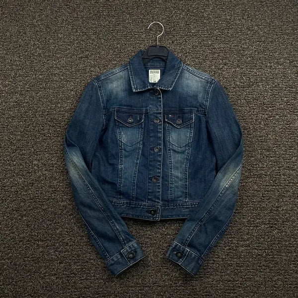 [BUNJANG] Tommy Hilfiger Washed Denim Jacket / 타미힐피거 워싱 데님 자켓