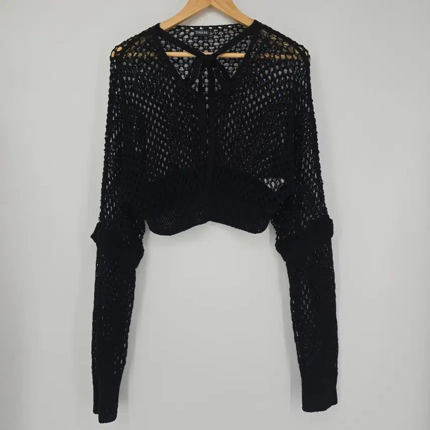 [BUNJANG] THEILMA Open Knit Crop Bolero Cardigan / THEILMA 오픈 니트 크롭 볼레로 가디건