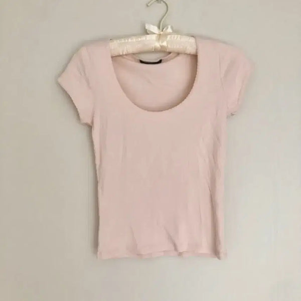 [BUNJANG] Brandy Melville Pink Short Sleeve Top / 브랜디멜빌 연핑크 반팔 탑