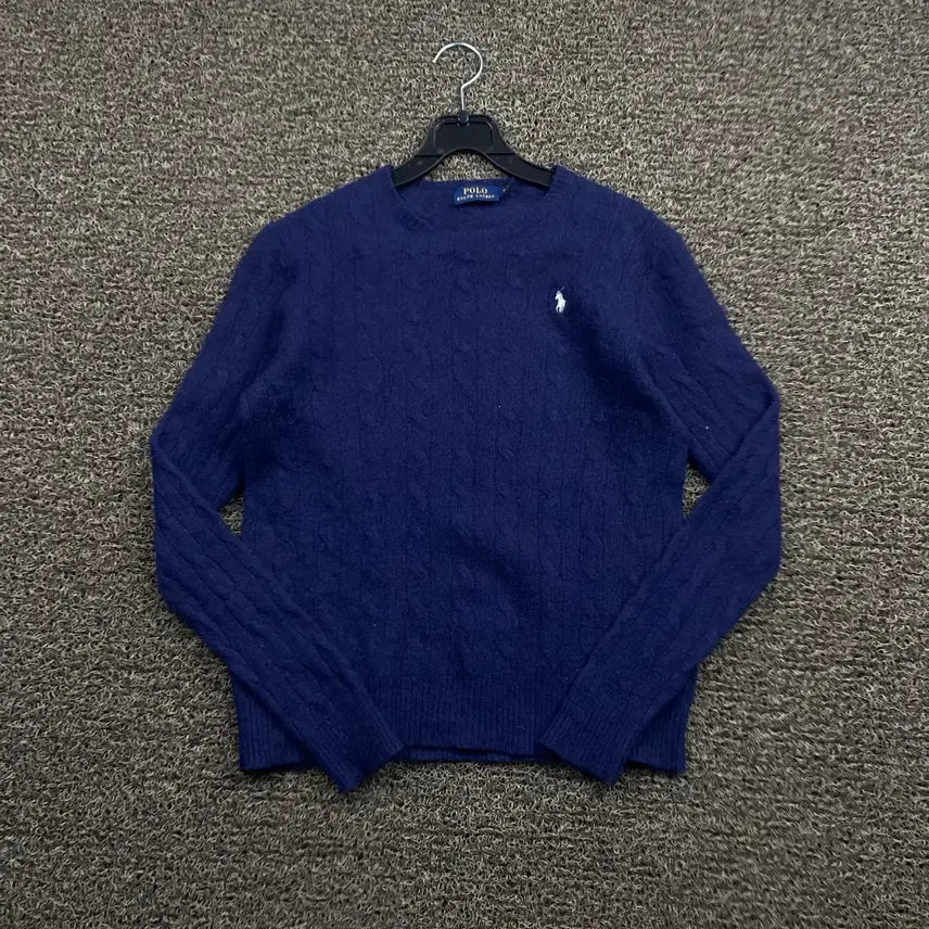 [BUNJANG] Polo Ralph Lauren Navy Cable Knit Sweater / 폴로 랄프로렌 신형 네이비 꽈배기 니트
