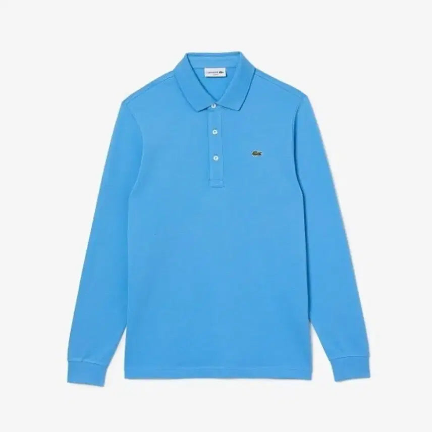 [BUNJANG] Lacoste Slim Fit Long Sleeve Polo Shirt - Blue / 라코스테  슬림핏긴팔 카라티 블루