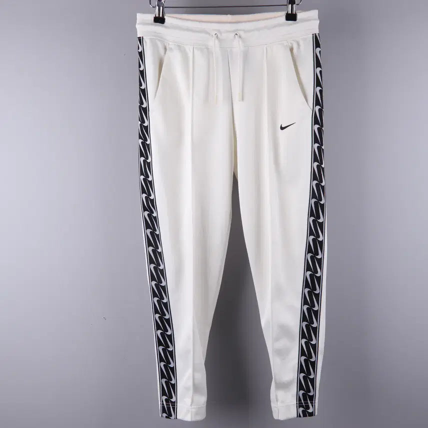 [BUNJANG] Nike Women's Sportswear Logo Tape Pants White/Black S / 나이키 우먼스 스포츠웨어 로고 테이프 팬츠(화이트/블랙) (S)