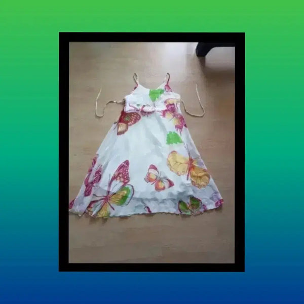 [BUNJANG] Butterfly Print Sleeveless Dress / 나비 프린팅 민소매 원피스 44