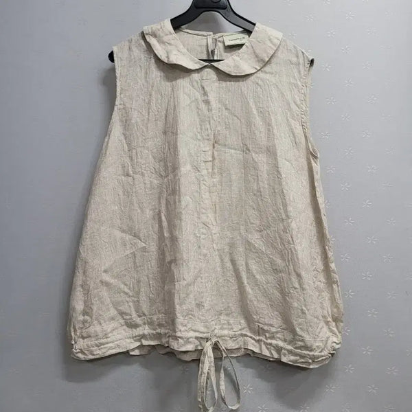 [BUNJANG] Linen Blouse with Round Collar / 66)둥근카라  린넨블라우스