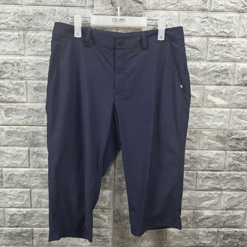 [BUNJANG] JDX Men's Capri Functional Spandex 7-Bu Shorts Navy Waist 32 / JDX. 남성 카브리 기능성 스판 7부 반바지  네이비 허리 32인치
