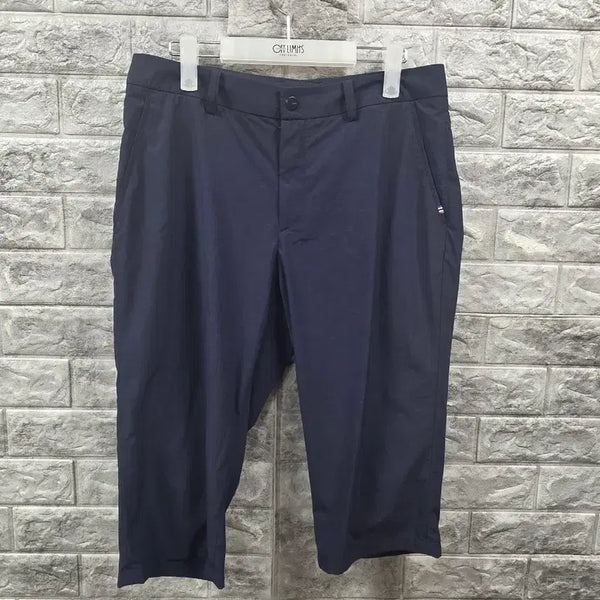 [BUNJANG] JDX Men's Capri Functional Spandex 7-Bu Shorts Navy Waist 32 / JDX. 남성 카브리 기능성 스판 7부 반바지  네이비 허리 32인치