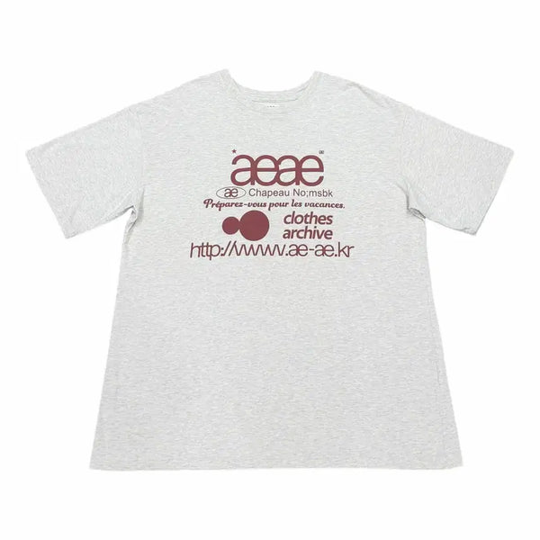 [BUNJANG] AEAE Logo Short Sleeve T-Shirt Size 2 / AEAE 에이이에이이 로고 반팔티 2