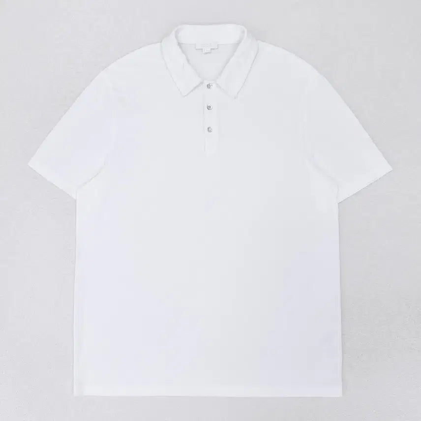 [BUNJANG] COS White Cotton Polo Shirt / [100] COS 화이트 코튼 카라티