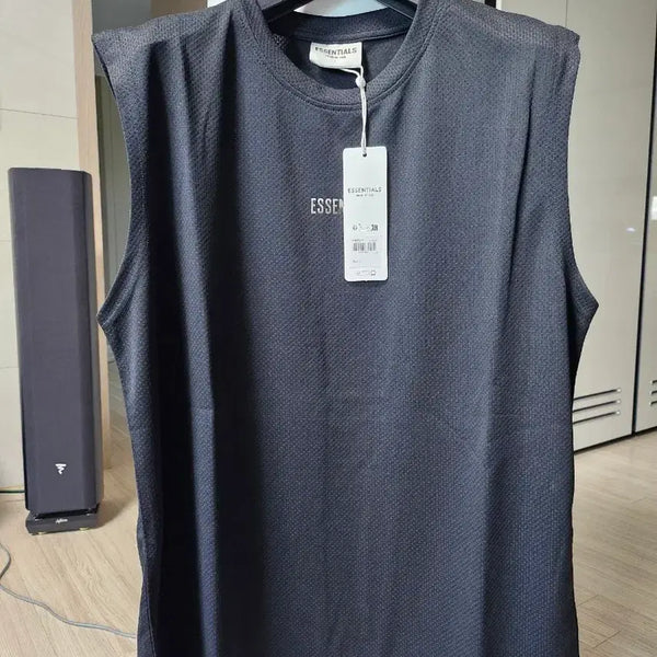 [BUNJANG] Fear of God ESSENTIALS Sleeveless Mesh T-Shirt Black XL / 피어오브갓 에센셜 민소매