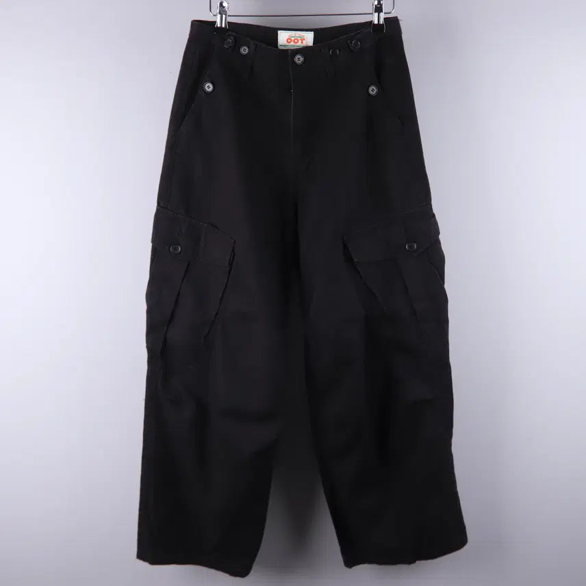 [BUNJANG] OOT OOTJ Black Wide Cargo Pants (S) / [OOT/OOTJ] 블랙 와이드 카고 팬츠 (S)