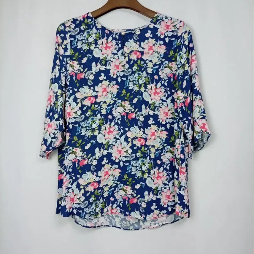 [BUNJANG] Madam 4060 Punggi Inyeon Flower Oversized Blouse / 마담4060 풍기인견 플라워 오버핏 블라우스 새상품/88/하이구제3259
