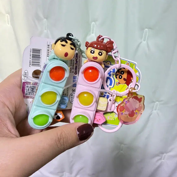 [BUNJANG] Crayon Shin-chan Traffic Light Keychain Set / 짱구 신호등 키링 2종 세트