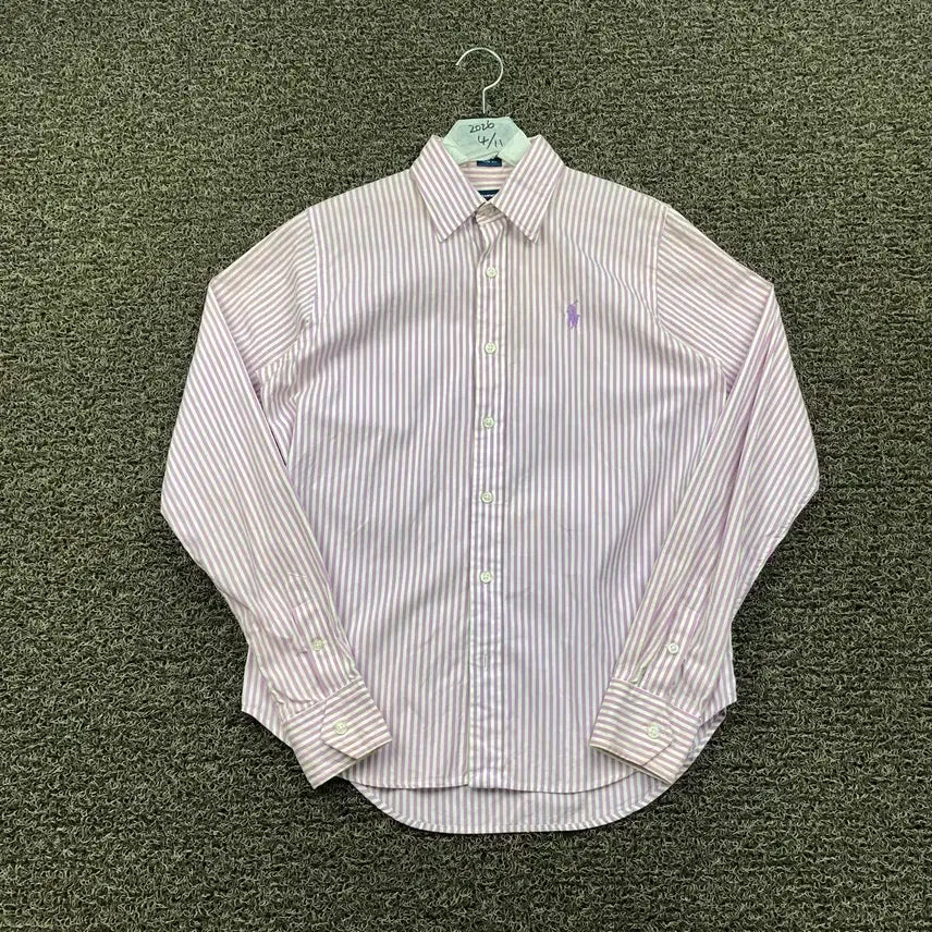 [BUNJANG] Polo Ralph Lauren Embroidered Logo Striped Shirt / 폴로 랄프로렌 자수로고 스트라이프 셔츠