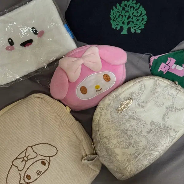 [BUNJANG] Sanrio My Melody Pouch Set (3 Types) / 산리오 마이멜로디 외 파우치 3종 세트