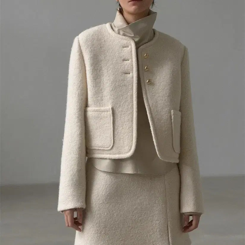 [BUNJANG] Atelier Nine Wool Boucle Setup (Jacket & Pants) / (m) 아뜰리에나인 울 부클 셋업