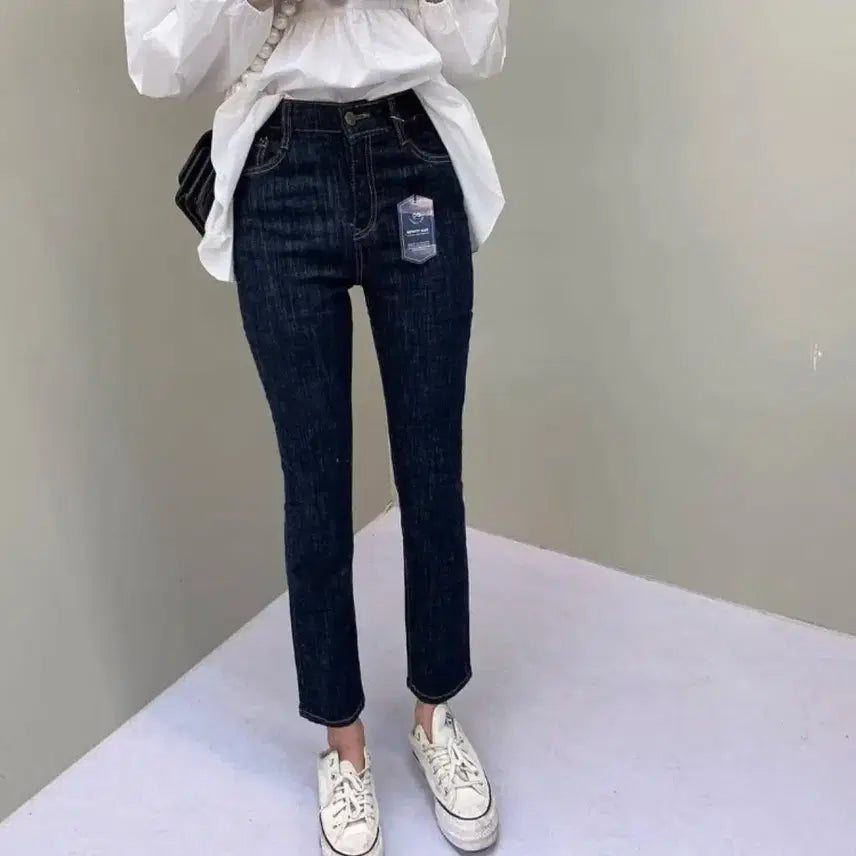 [BUNJANG] Woven Raw Denim Jeans (M) / 밴딩 생지데님(m)