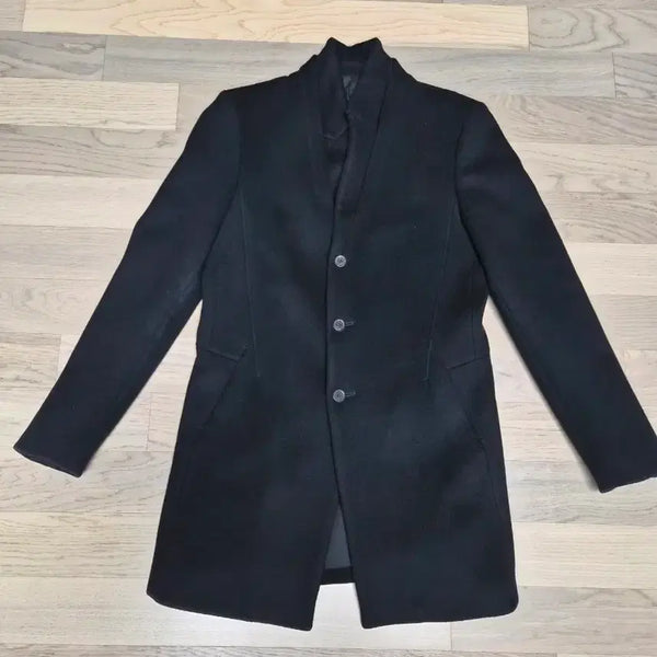 [BUNJANG] Time Black Wool Cashmere Blend Coat / 타임 블랙 코트