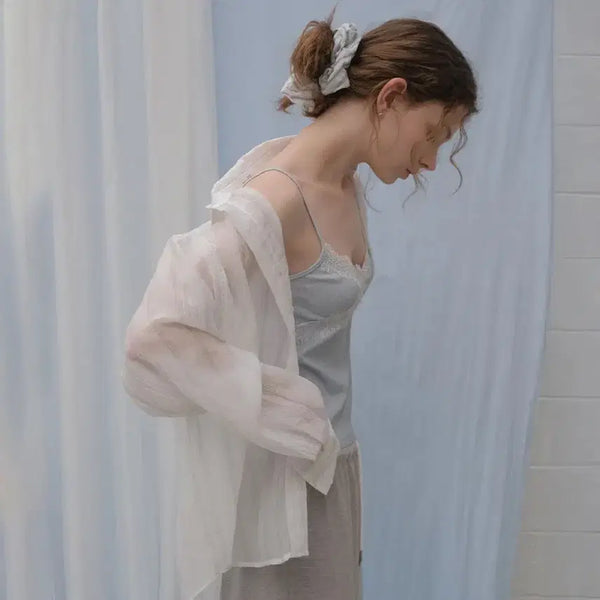 [BUNJANG] KnownBetter Oversized Airy Stripe Shirt - Ivory / 노운베러 Oversized airy stripe shirt_Ivory