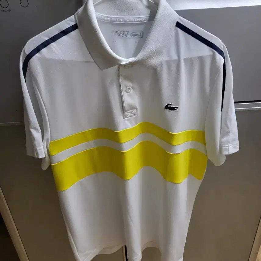 [BUNJANG] Lacoste Sport Logo White Short Sleeve T-Shirt / L 라코스테 티셔츠