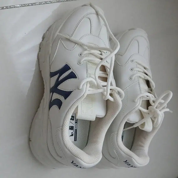 [BUNJANG] MLB Bigball Chunky White Sneakers / MLB빅볼청키