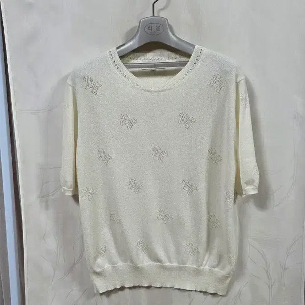 [BUNJANG] Beanpole Women's Scasi Knit Short Sleeve Knit (L) / 빈폴여성스카시조직반팔니트(L)