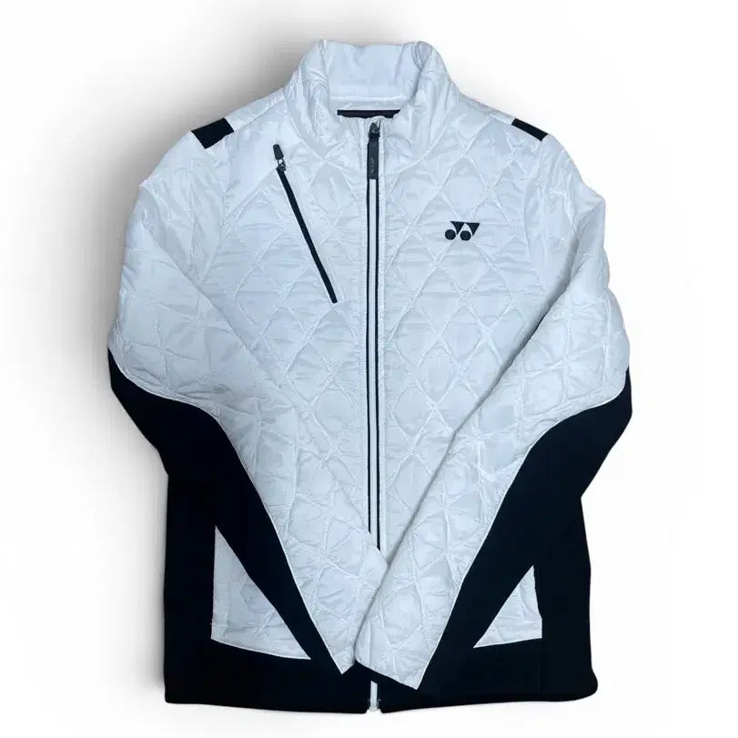 [BUNJANG] Yonex Quilting Jumper White/Black / 요넥스 퀼팅 점퍼 흰색/검정색