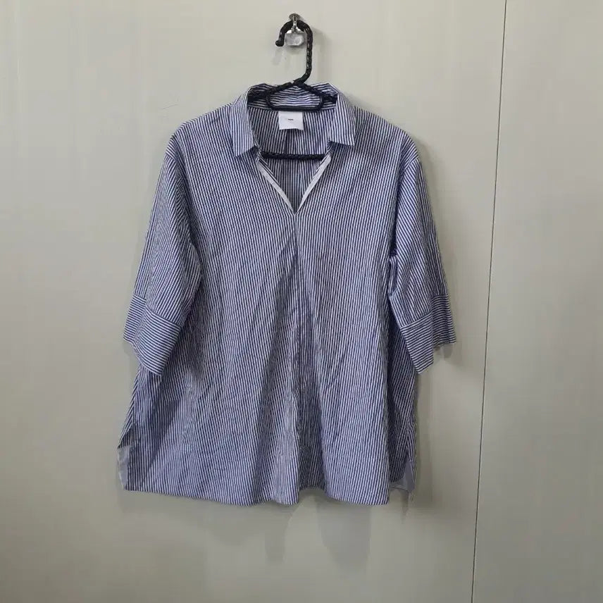 [BUNJANG] KUHO Striped Shirt / KUHO(구호)정품 스트라이프 셔츠 (안감텍지워짐)
