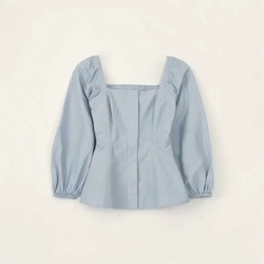 [BUNJANG] Sie Lian Square Neck Blouse Powder Blue S / 시에 sie 리안 스퀘어넥 블라우스 파우더블루 S