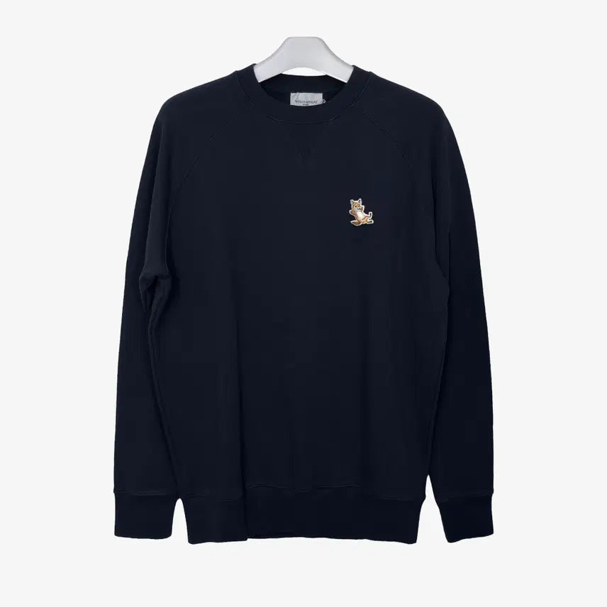 [BUNJANG] Maison Kitsuné Chilax Fox Patch Classic Sweatshirt Navy L / 미사용 메종키츠네 칠랙스 폭스 패치 클래식 스웨트셔츠 L A8PIX383