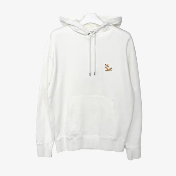 [BUNJANG] Maison Kitsuné Chilax Fox Patch Classic Hoodie White L / 미사용 메종키츠네 칠렉스 폭스 패치 클래식 후드티 L ITNSFDQQ