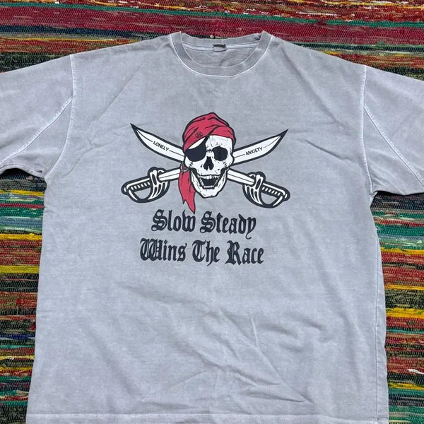 [BUNJANG] TEILLIT Reover Slow Guy Skull Short Sleeve T-Shirt / 틸레이트 리오버 느린양반 해골 스컬 반팔티
