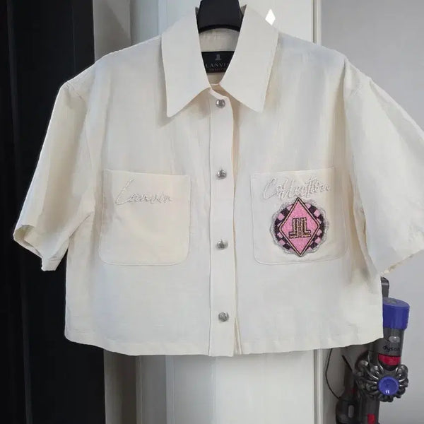 [BUNJANG] LANVIN COLLECTION Short Sleeve Cropped Jacket / 한섬 랑방컬렉션 반팔 크롭 자켓