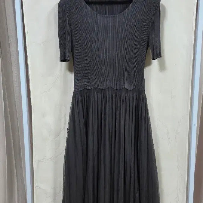 [BUNJANG] Chiffon Pleated Layered Maxi Dress / 고급스러운플리츠이중스커트롱원피스(free)