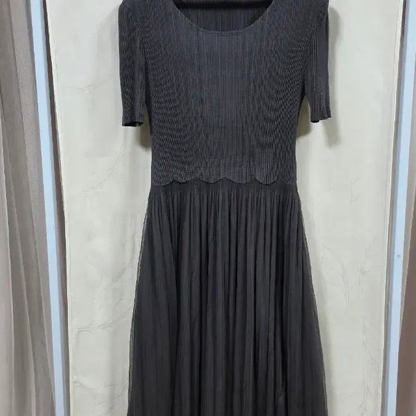 [BUNJANG] Chiffon Pleated Layered Maxi Dress / 고급스러운플리츠이중스커트롱원피스(free)