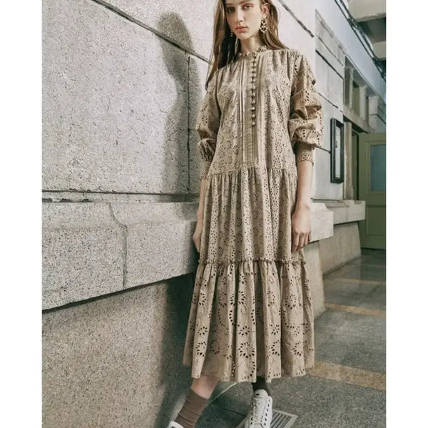 [BUNJANG] KolorKollektiv Eyelet Punching Dress / 새상품) 칼라거펠트 아일렛 펀칭 원피스 55,66