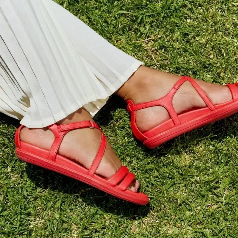 [BUNJANG] Ecco Strap Sandals Red / ecco 스트랩 샌들 37