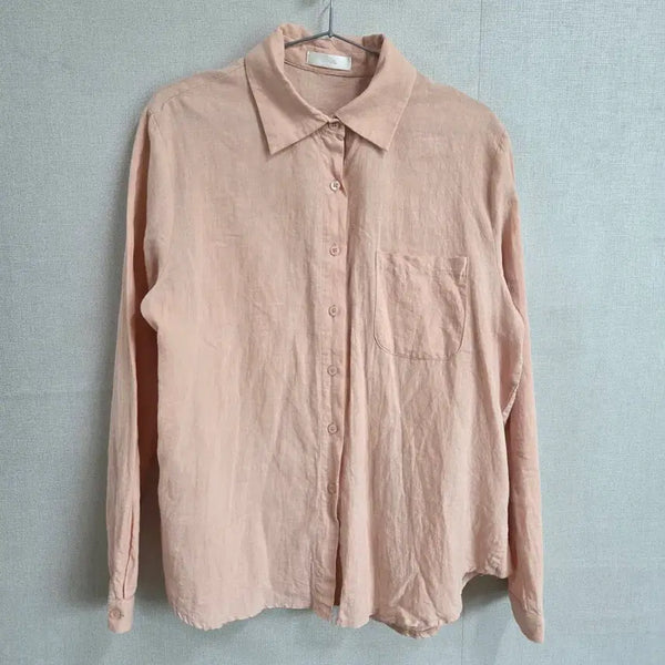 [BUNJANG] LUUL Women's Salmon Linen Shirt F JJ2709 / LUUL 여성 살몬 린넨 셔츠 F JJ2709
