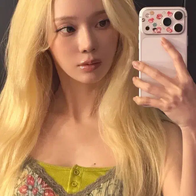 [BUNJANG] Too Much Tax Metallic Floral Lace Cami Top - Yellow / toomuchtax METALLIC FLORAL 03