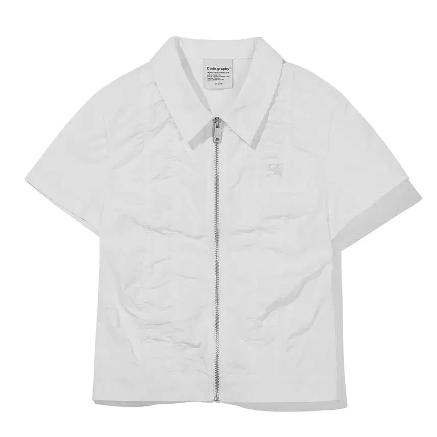 [BUNJANG] Code Graphy Shirring Point Shirt (S) / (s) 코드그라피 셔링 포인트 셔츠