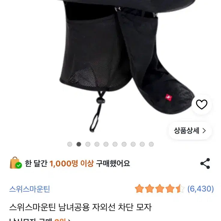[BUNJANG] Swiss Mountain UV Protection Hat Black / 미사용) 스위스마운틴 자외선차단모자 블랙
