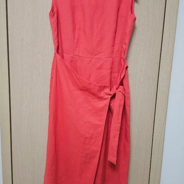 [BUNJANG] She's Miss Coral Linen Wrap Dress Size 55 / 쉬즈미스 코랄 랩  린넨원피스 55