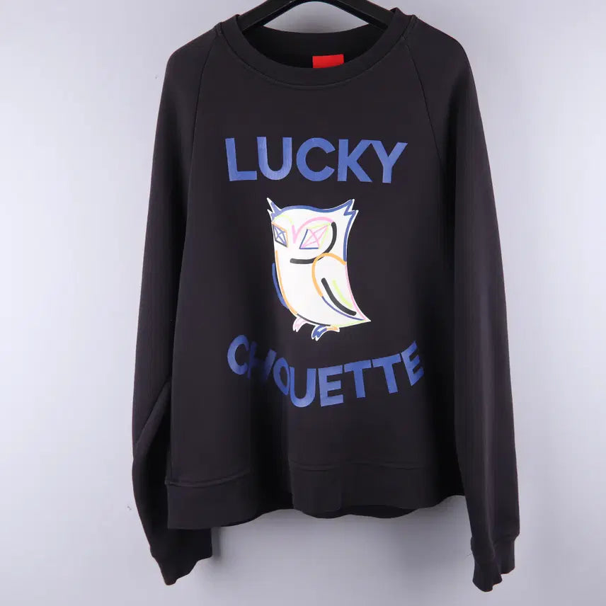 [BUNJANG] Lucky Chouette Rouge Sweatshirt Navy / (여성) 럭키슈에뜨 루즈 스웨트셔츠 맨투맨 네이비 (36) 5169