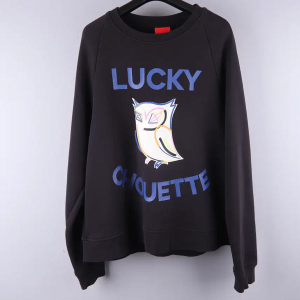 [BUNJANG] Lucky Chouette Rouge Sweatshirt Navy / (여성) 럭키슈에뜨 루즈 스웨트셔츠 맨투맨 네이비 (36) 5169