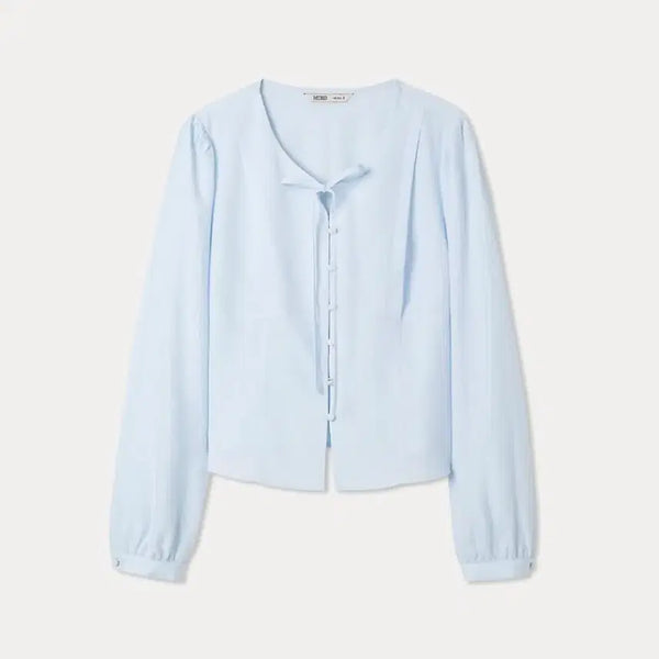 [BUNJANG] MIXXO Tie Pintuck Blouse / 미쏘 타이 핀턱 블라우스
