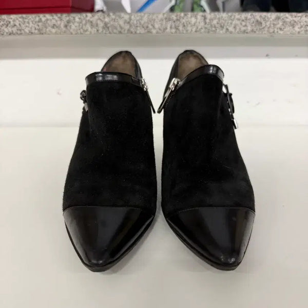 [BUNJANG] Bally Women's Black Suede Ankle Boots / 정품) BALLY 발리 여성 블랙 스웨이드 앵클 부츠 37